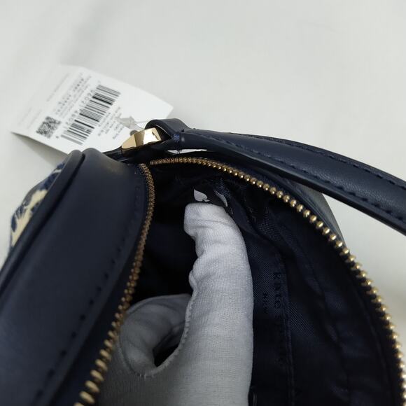 Kate Spade New York Blue Canvas Leather Trim Floral Crossbody Bag - NWT $279 - Picture 14 of 16